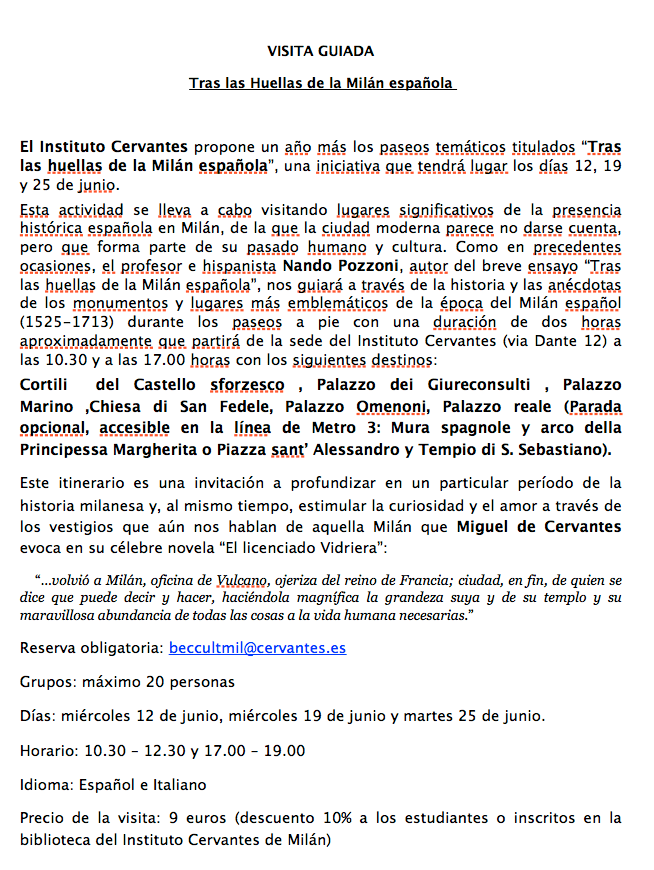 Tras las Huellas de la Milán española