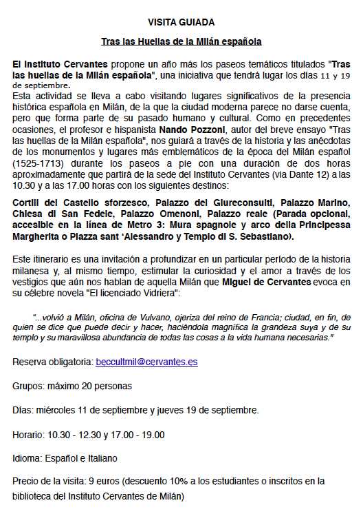 Tras las Huellas de la Milán española