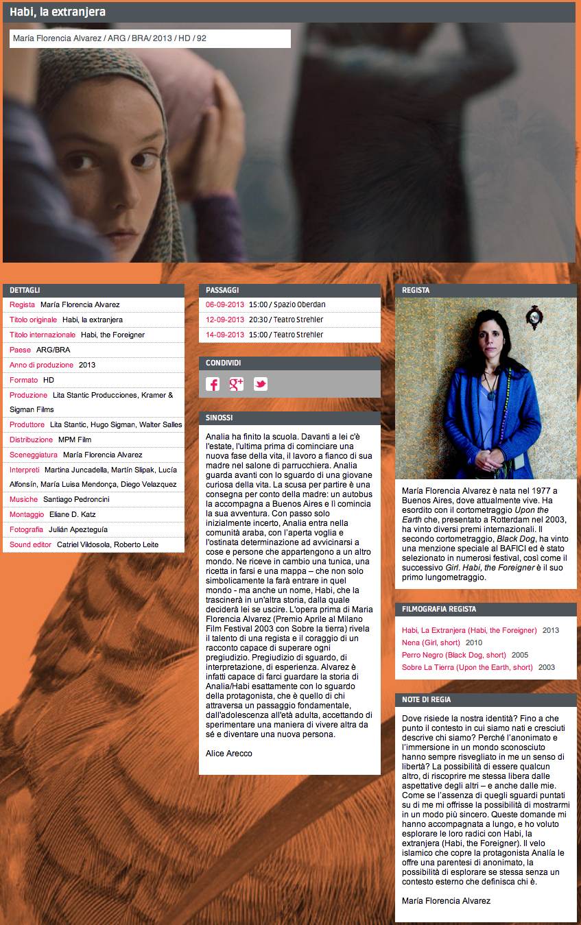 Milano Film Festival Habi la extranjera