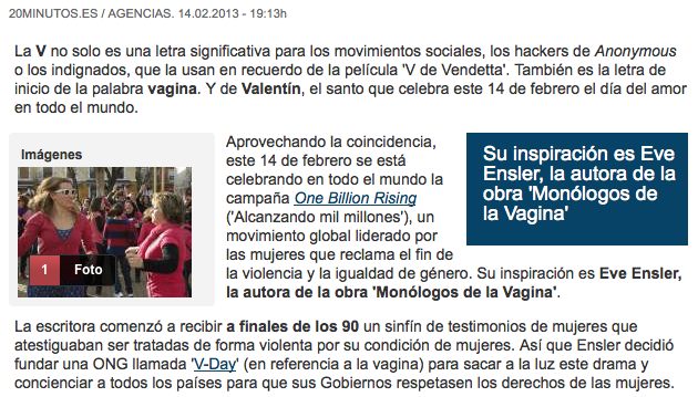 one billon rising art 20 minutos