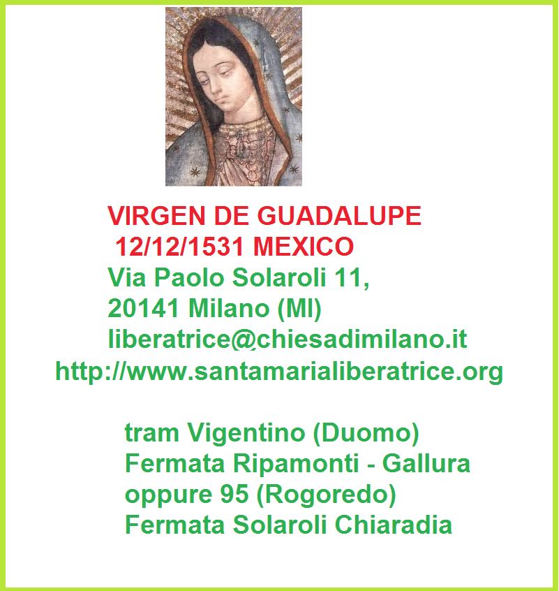 Misa Virgen de Guadelupe 12 12 2014