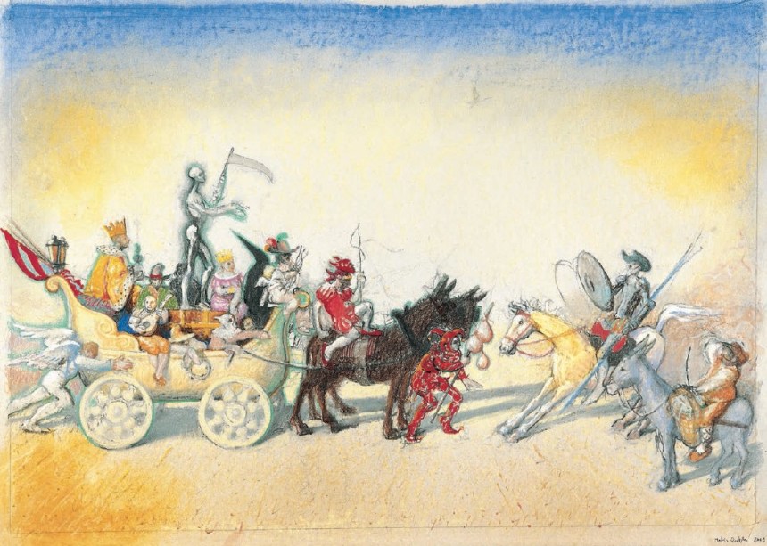 La Carreta de la Muerte, 2001. Mixta : cartón. 48 x 68 cm